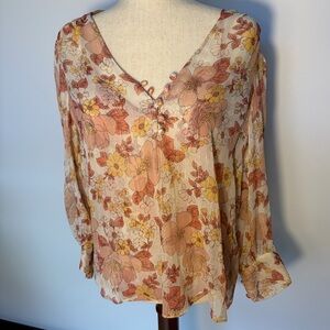 Veronica Beard Silk Floral Blouse